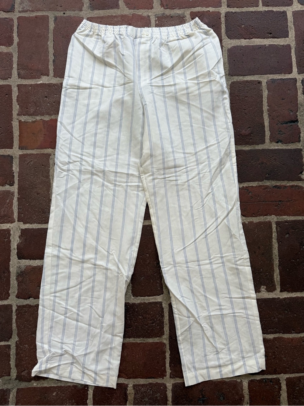 Zara blue and white stripe pants large